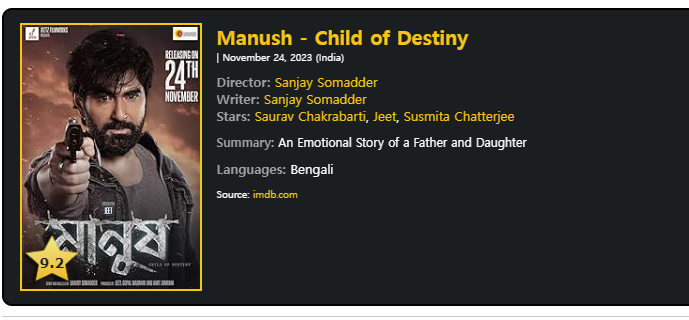Manush 2023 Movie Camrip